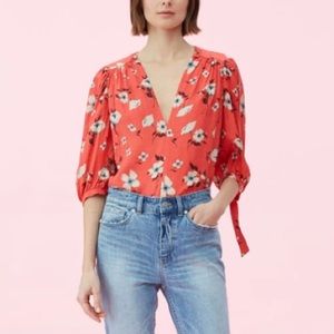 Rebecca Taylor floral silk blouse